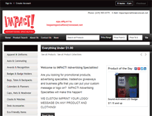 Tablet Screenshot of impactadvertisingspecialties.com